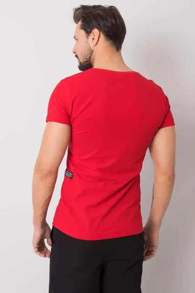 Pánské červené bavlněné tričko FPrice