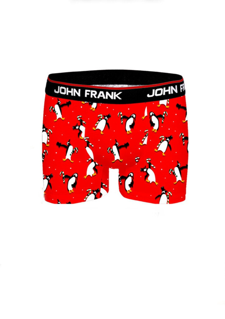 Vánoční limitované boxerky John Frank pro muže, Červená XL i321_18739-186963