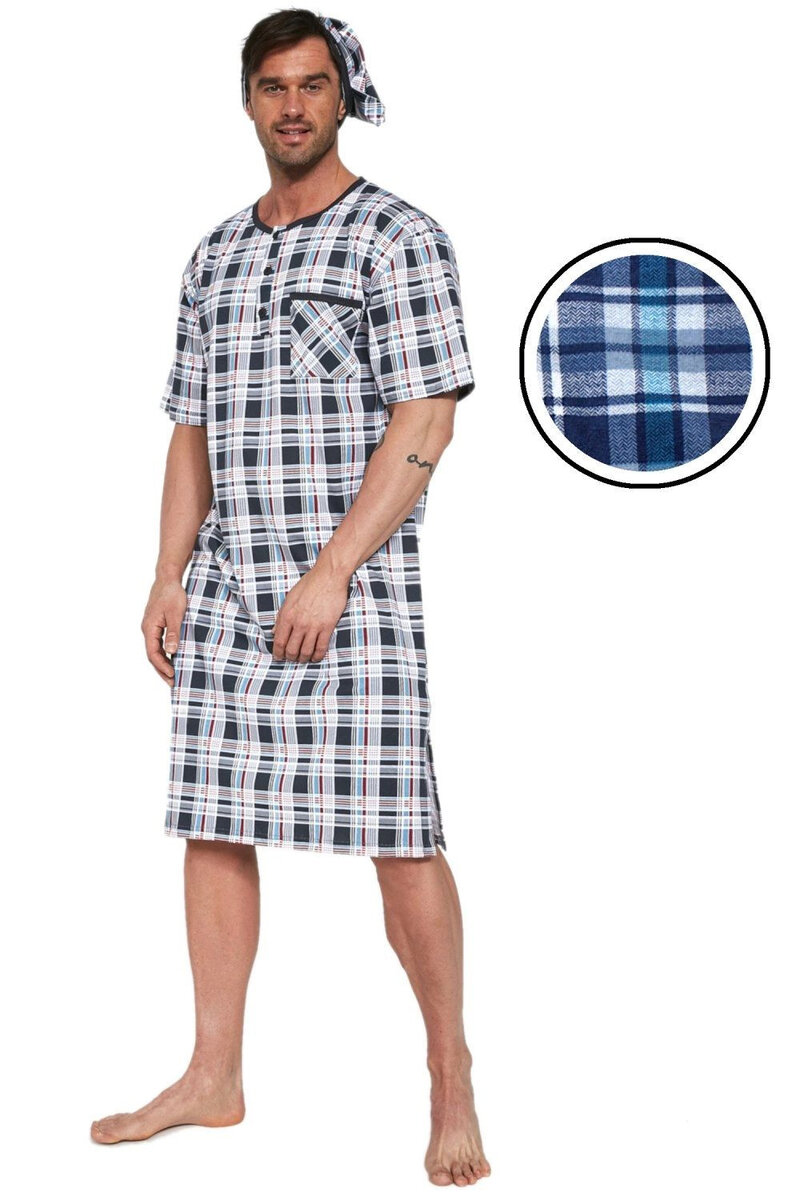 Mužské noční pyžamo - Pohodlná Cornette košile, vícebarevná L i41_77930_2:vícebarevná_3:L_
