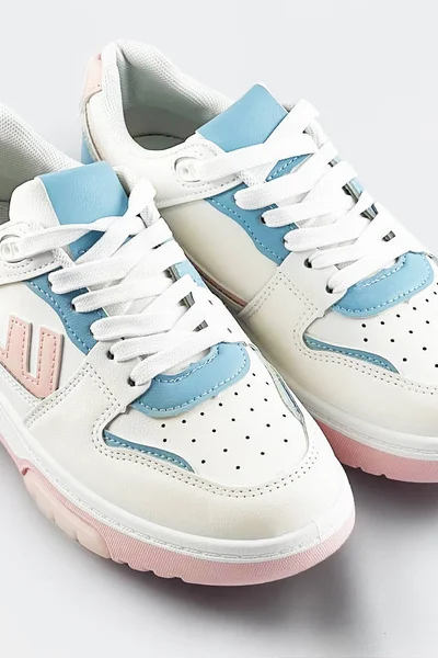 Bílo-světle modré dámské sportovní boty 770I Mix Feel