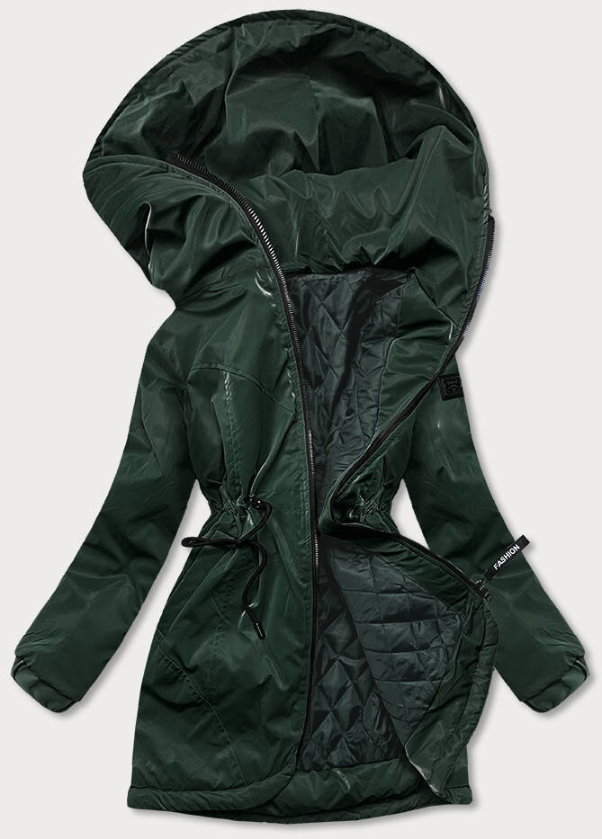 Zelená bunda pro ženy s kapucí 029T SWEST, odcienie zieleni XXL (44) i392_20412-48