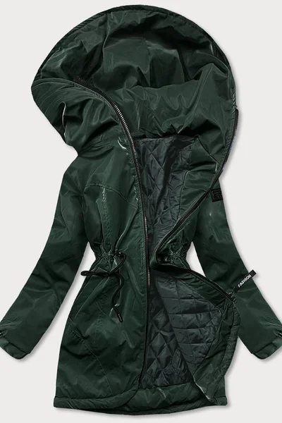Zelená bunda pro ženy s kapucí 029T S'WEST