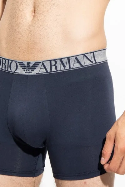 Boxerky pro muže 2 pack 9V2 F539 8N35 tmmodrávínová - Emporio Armani