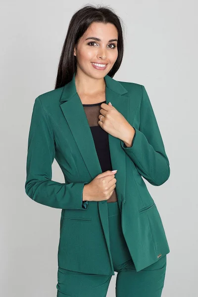 Zelené dámské business sako - Emerald Elegance