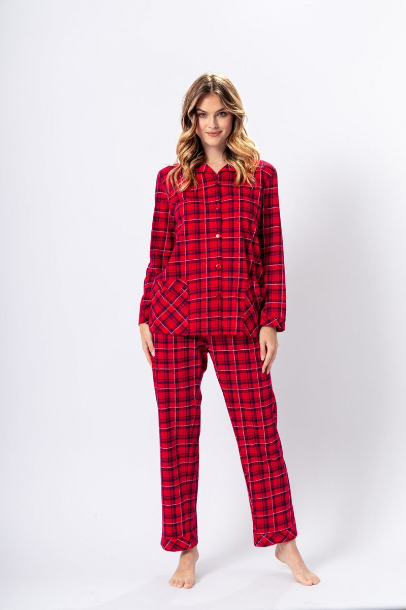 Červené kostkované pyžamo Alia pro dámy, XXL i240_188561_2:XXL