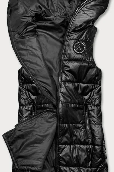 Dámská černá vesta s geometrickou spodní částí SG3O9 S'WEST