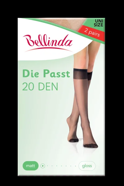 Dámské matné silonkové podkolenky DIE PASST KNEE-HIGHS HQSK DEN - BELLINDA - černá