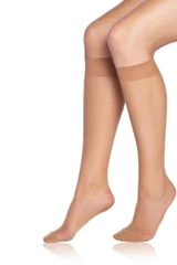 Dámské matné silonkové podkolenky DIE PASST KNEE-HIGHS B3O DEN - BELLINDA - amber