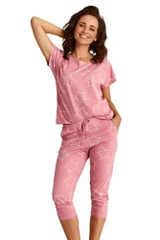 Pyžamo pro ženy Oksa růžové s hvězdami Taro