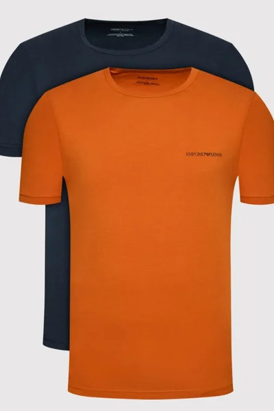 Pánské triko - 79NX24 OG43 8531 - oranžovátmmodrá - Emporio Armani