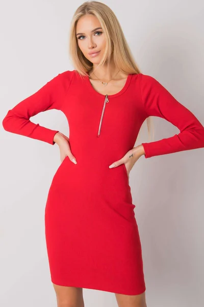 Dámské RUE PARIS Červené proužkované tužkové šaty FPrice