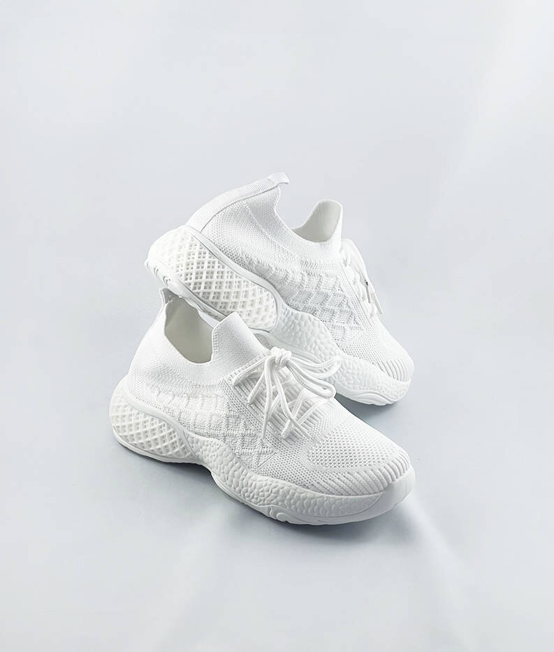 Bílé dámské sportovní boty 481N17 FEEBIT-ER, odcienie bieli ONE SIZE i392_19454-F