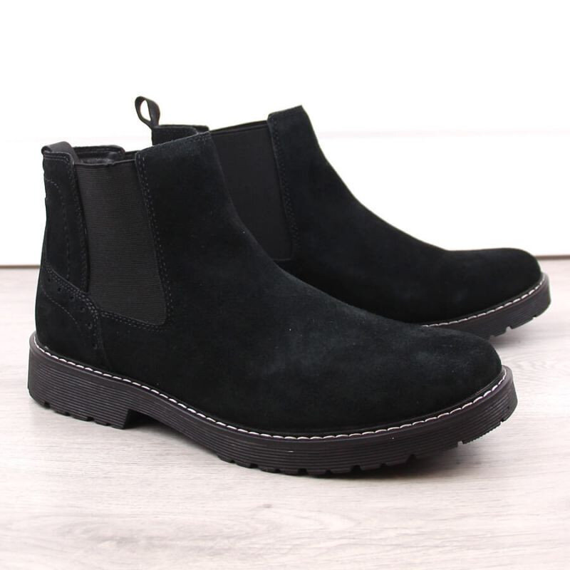 Mužské černé kožené zimní boty Filippo M, 43 i476_76147404