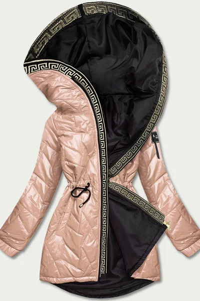 Béžová bunda pro ženy s ozdobným prošíváním FAV0 S'WEST