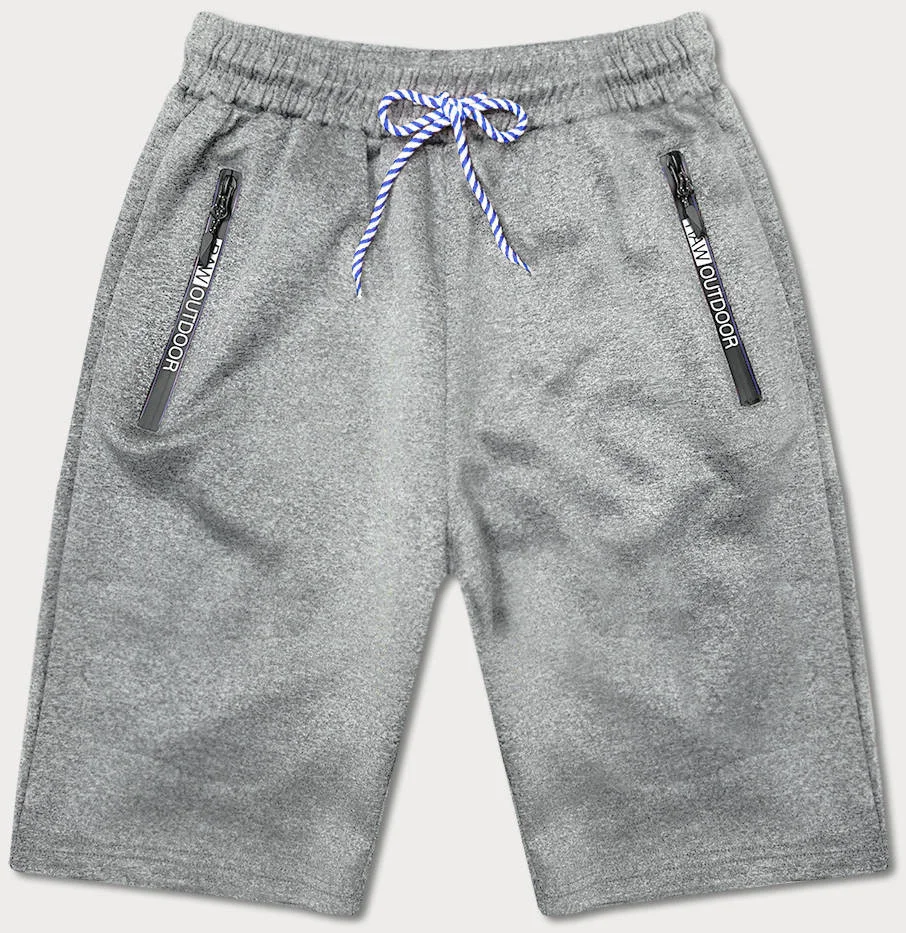 Sportovní šedé kraťasy s volnými nohavicemi J.STYLE
