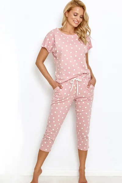 Růžové pruhované pyžamo pro ženy Taro Chloe