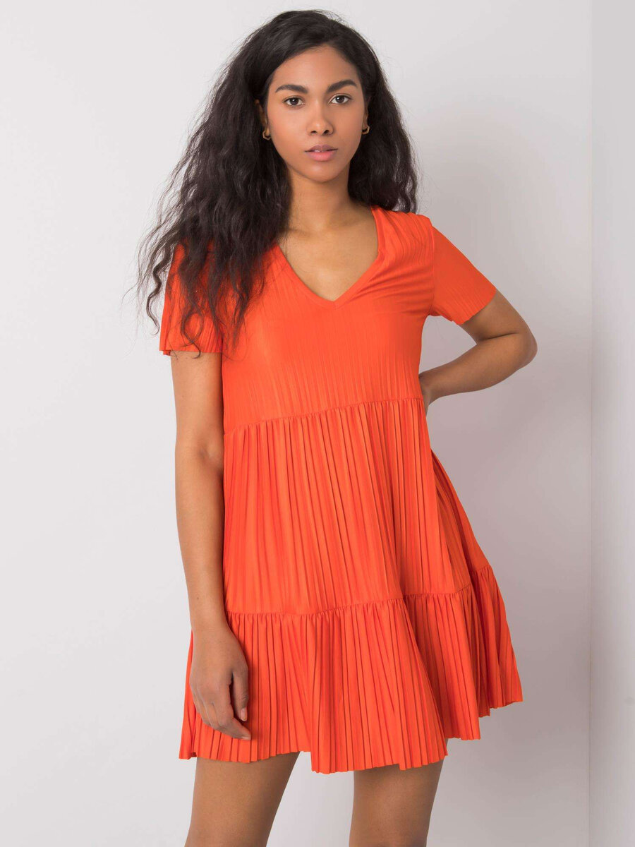 Dámské šaty RO SK KV98Z7 tmavě oranžová FPrice, L i523_2016102928720