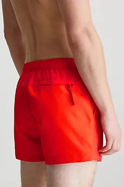 Pánské červené plavky SHORT DRAWSTRING  Calvin Klein