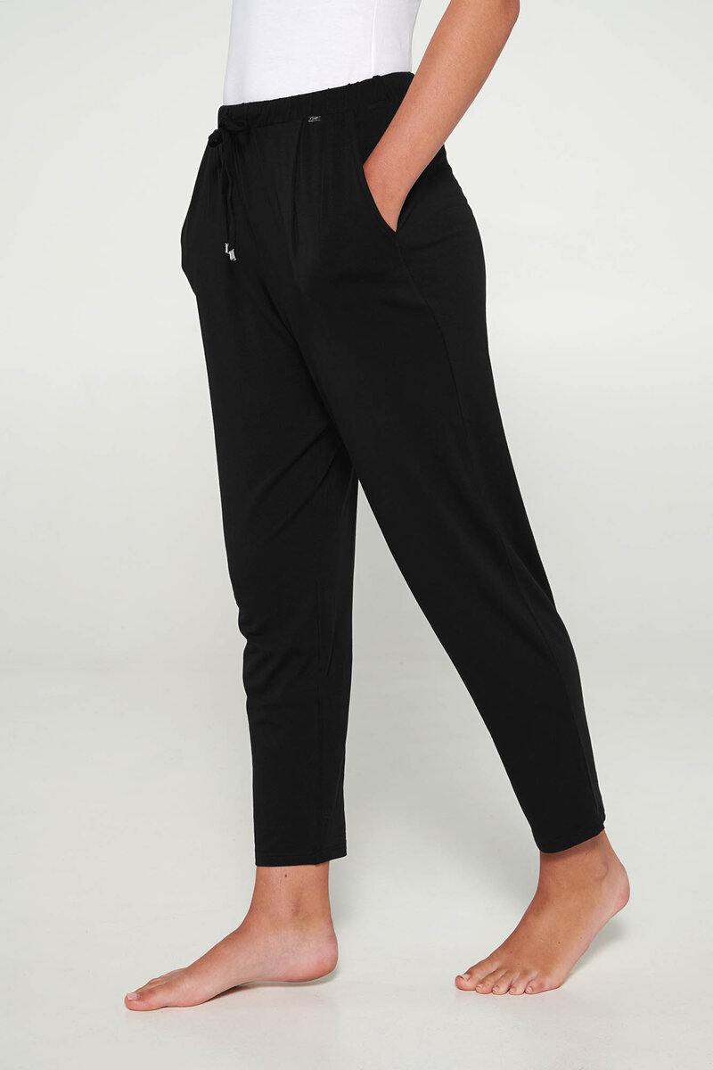 Komfortní dámské kalhoty Viskóza S. Jersey, black 3XL i512_20211_100_7