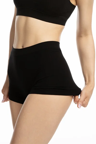 Julimex Bambusové Kalhotky Boyshort Černé