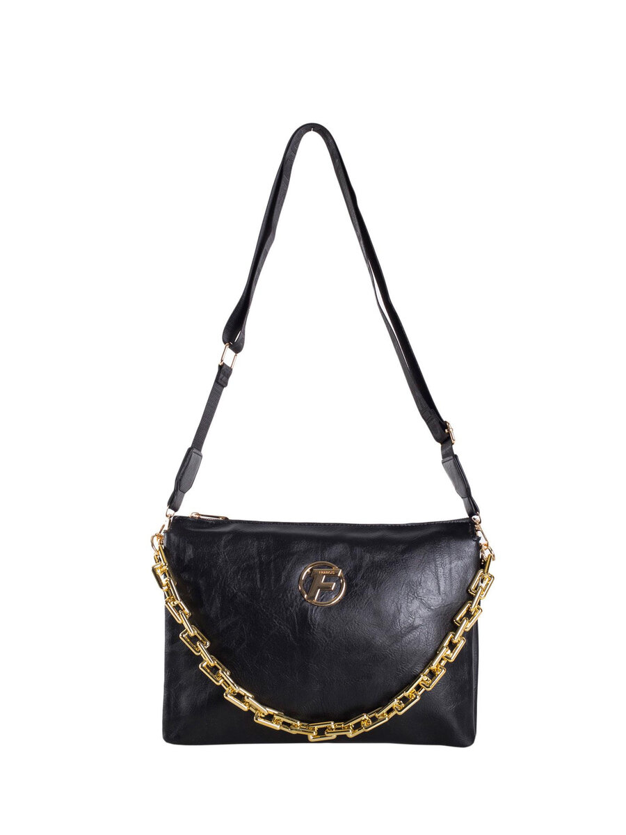 Černá kabelka OW TR F s odnímatelným popruhem a zlatým zipem od FPrice, černá one size i10_P62402_1:2013_2:416_
