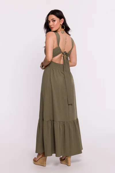 Dámské maxi šaty BeWear Olive Fit & Flare