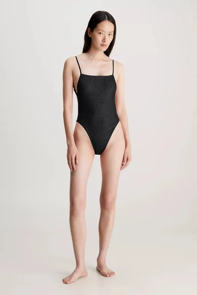 Jednodílné plavky SQUARE NECKLINE - Calvin Klein