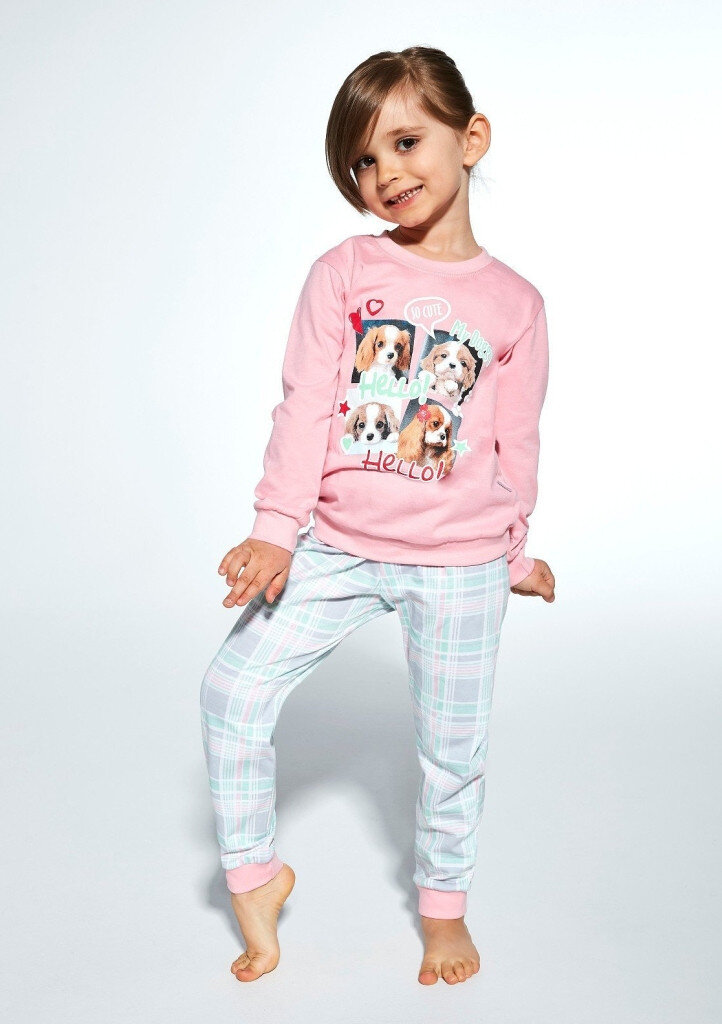 Růžové dívčí pyžamo s obrázkem od Cornette, Růžová 134/140 i321_72330-448266