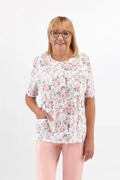 Květinové pyžamo pro ženy MARTEL Maria I 3XL-4XL