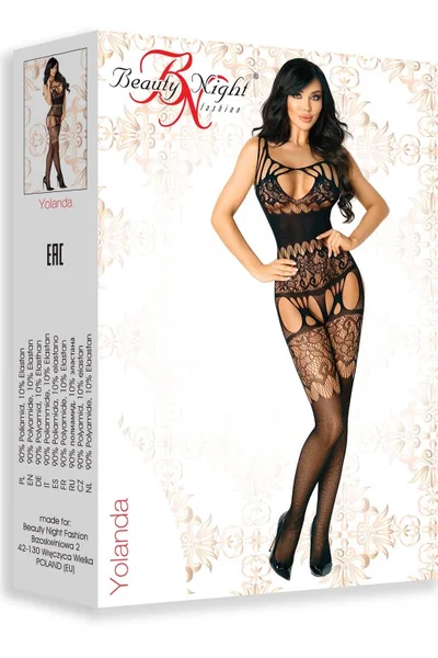 Květinový bodystocking Yolanda - Beauty Night