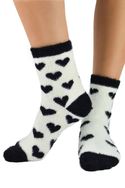 Krémové Pohodlné Dámské Ponožky s Vzorem - Novitex