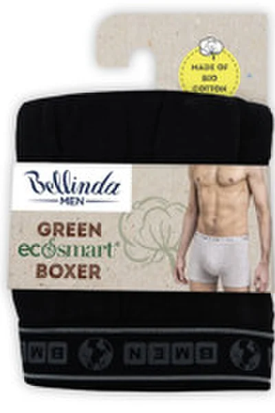 Boxerky pro muže z bio bavlny GREEN ECOSMART BOXER - BELLINDA - černá