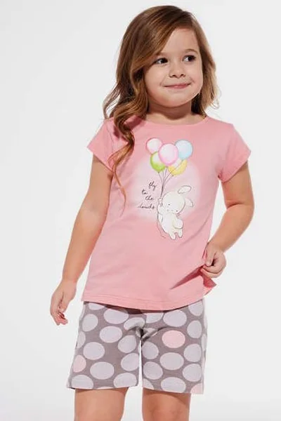 Dívčí pyžamo s růžovými balónky od Cornette pro malé princezny