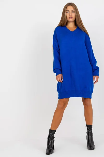 Dámské kobaltové oversize šaty Fashionhunters