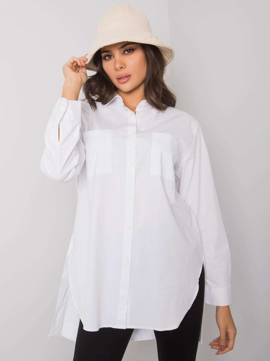 Bílá bavlněná košile FPrice, jedna velikost i523_2016103077342