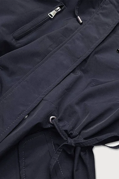 Tmavě modro-hnědá oboustranná bunda pro ženy parka 5Q8 MHM