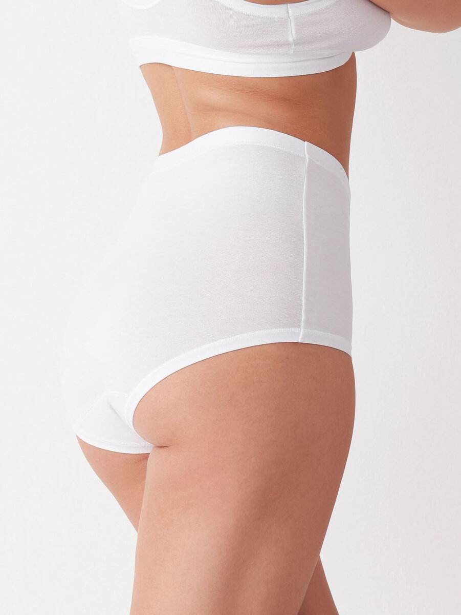 Komfortní dámské bavlněné kalhotky Cotonella Maxi, bianco/bílá XL i384_25282389