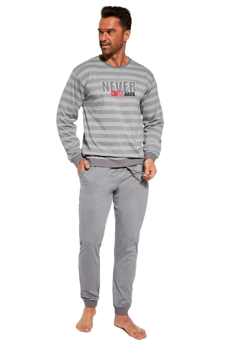 Mužské pohodlné pyžamo Šedé Pánské Pohodlí, šedá XL i41_9999932709_2:šedá_3:XL_