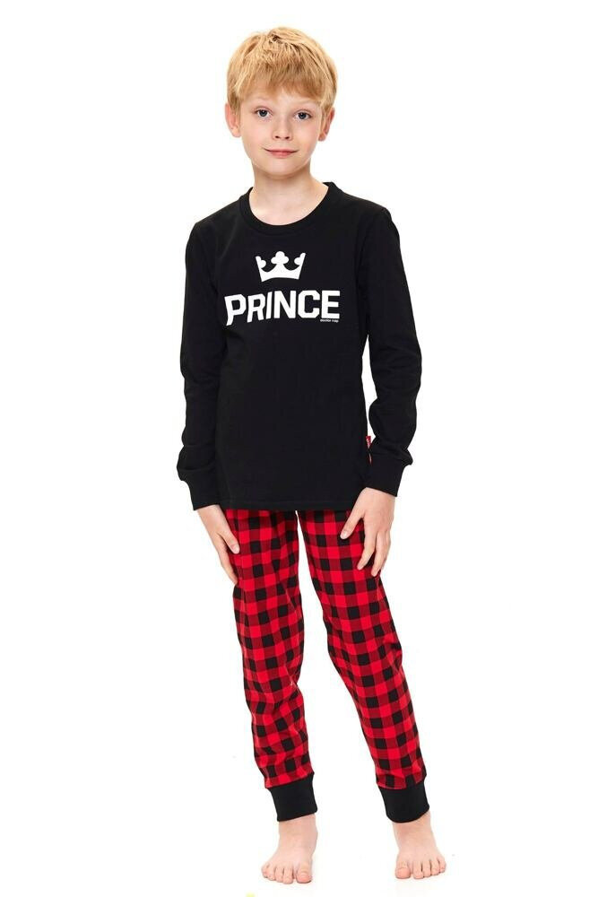 Chlapecké pyžamo Prince černé Dn-nightwear, černá 146/152 i43_68286_2:černá_3:146/152_
