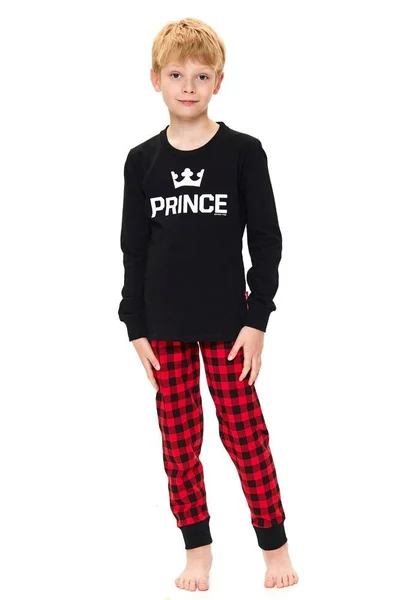Chlapecké pyžamo Prince černé Dn-nightwear