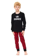 Chlapecké pyžamo Prince černé Dn-nightwear