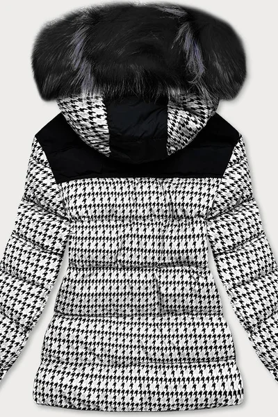 Zimní dámská sportovní bunda s odnímatelnou kožešinovou kapucí SPEED.A