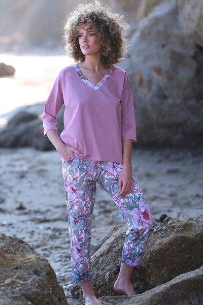 Květinové pyžamo pro ženy Cana S-XL