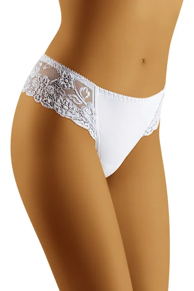 Dámské kalhotky Beta White Short-string - Wol-Bar