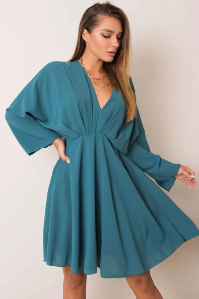 Modré dámské šaty s elastanem od značky ITALY MODA