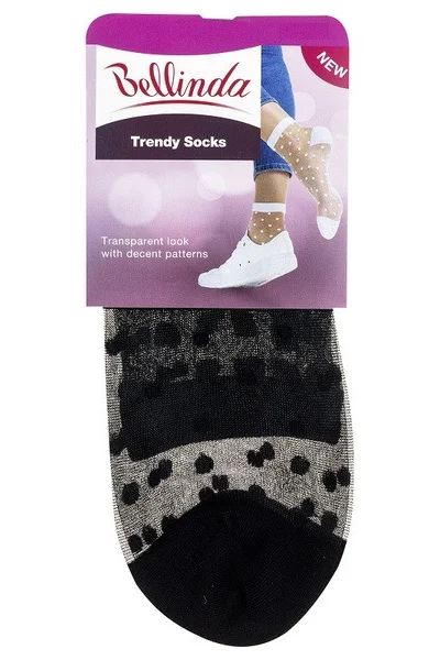 Módní silonkové ponožky s puntíky TRENDY SOCKS - BELLINDA - černá