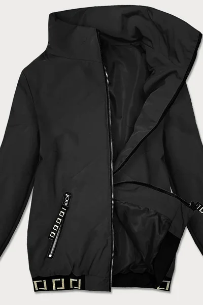 Krátká černá bunda pro ženy se stojáčkem 64115 S'WEST