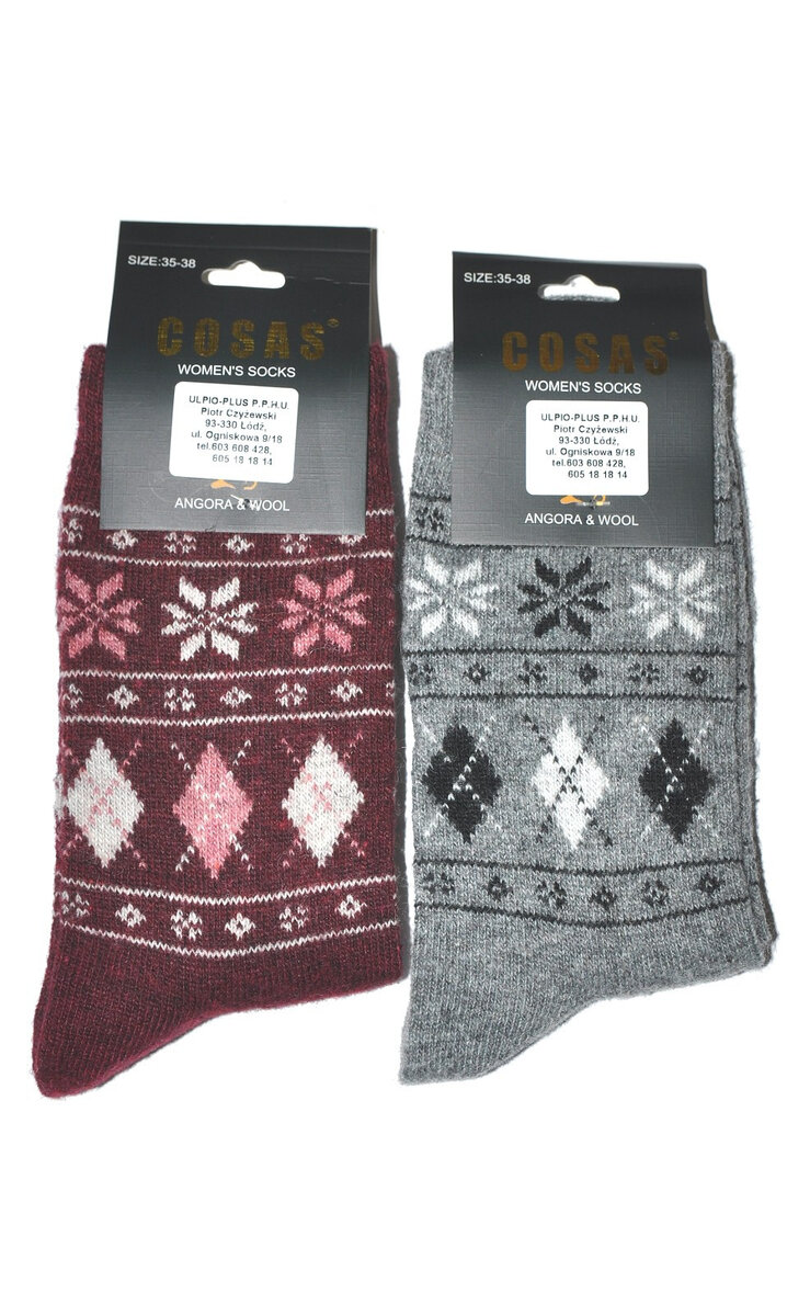 Dámské ponožky Ulpio Cosas 0354J Angora A3, Hnědá 35-38 i384_5808473