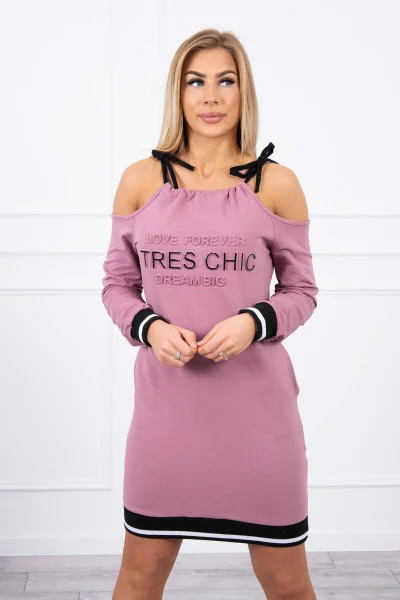 Dámské tmavě růžové šaty Tres Chic K-Fashion