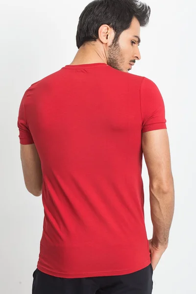 Pánské červené tričko TOMMY LIFE s potiskem FPrice